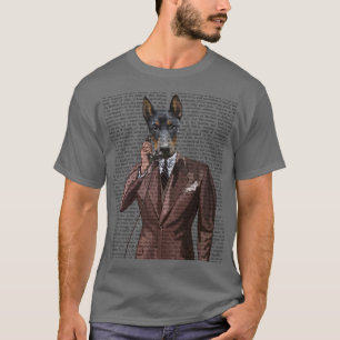 Dobermann am Telefon T-Shirt