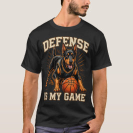 Dobermann Basketball Hund Vintage Sportdesign T-Shirt