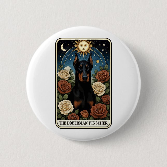 Dobermann Button (Vorderseite)
