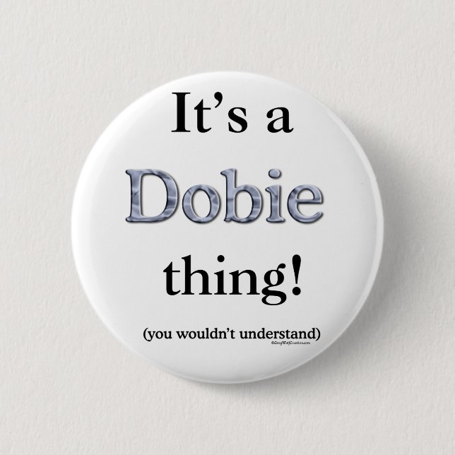 Dobermann Button (Vorderseite)