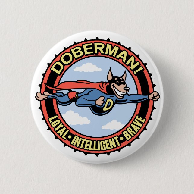 Dobermann! Button (Vorderseite)