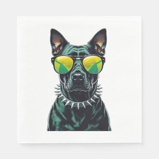 Dobermann Cool Serviette (Vorderseite)