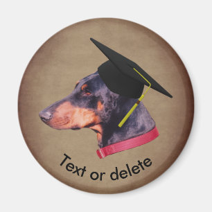 Dobermann Der Absolvent Lustiger Hund Personalisie Magnet