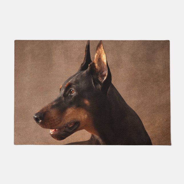 Dobermann - DobermannPinscher Fußmatte (Vorderseite)