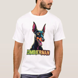 Dobermann Dobie Doby Dobermann Zombie Hund Hallowe T-Shirt