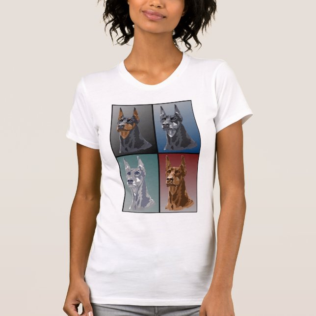 Dobermann-Farben T-Shirt (Vorderseite)