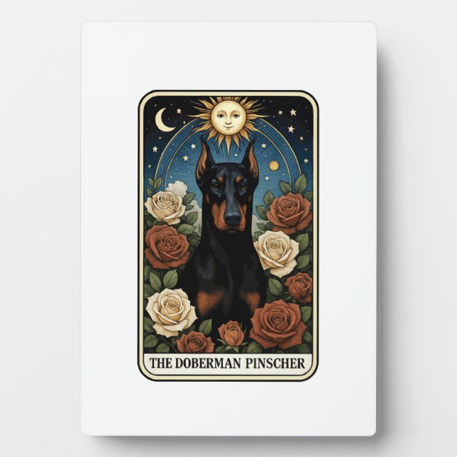 Dobermann Fotoplatte (Vorderseite)