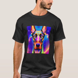 Dobermann Galaxy Raum Liebe meinen Dobermann T-Shirt