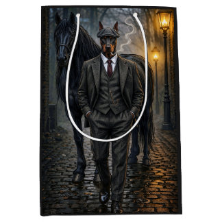 Dobermann Gangster Blank Mittlere Geschenktüte