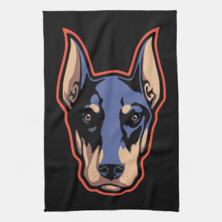 Dobermann-Gesicht Küchentuch