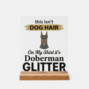 Dobermann Glitter Lustiger Hunde Liebhaber Vintage Acrylschild