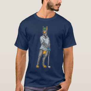 Dobermann Golf Golfschläger T-Shirt