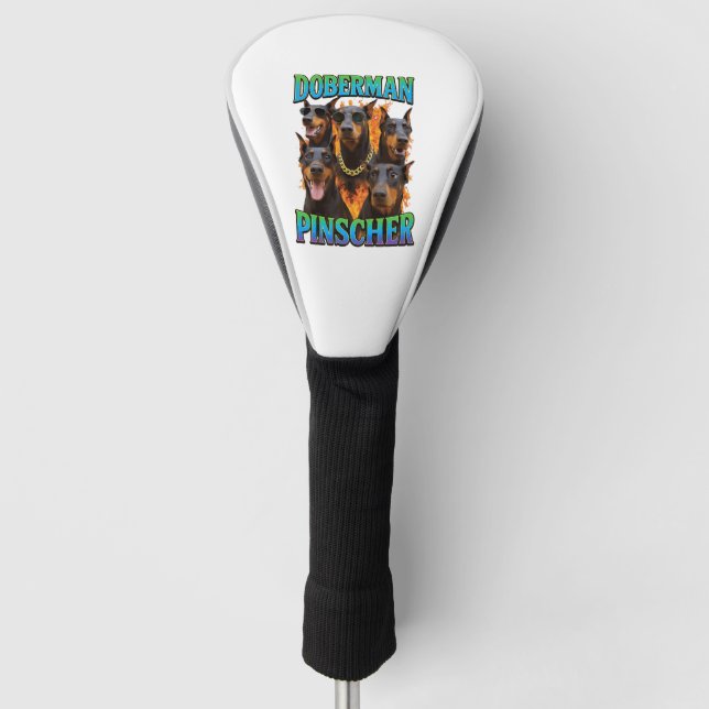 Dobermann  golf headcover (Vorderseite)