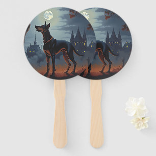 Dobermann Halloween Gruselig Fächer
