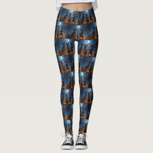Dobermann Halloween Gruselig Leggings