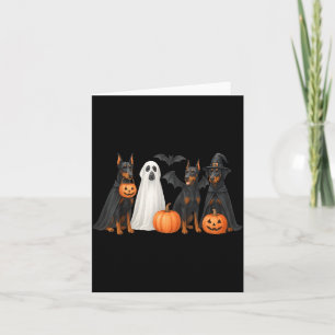 Dobermann Halloween Kostüm Spaß Dobermann Hallowee Karte