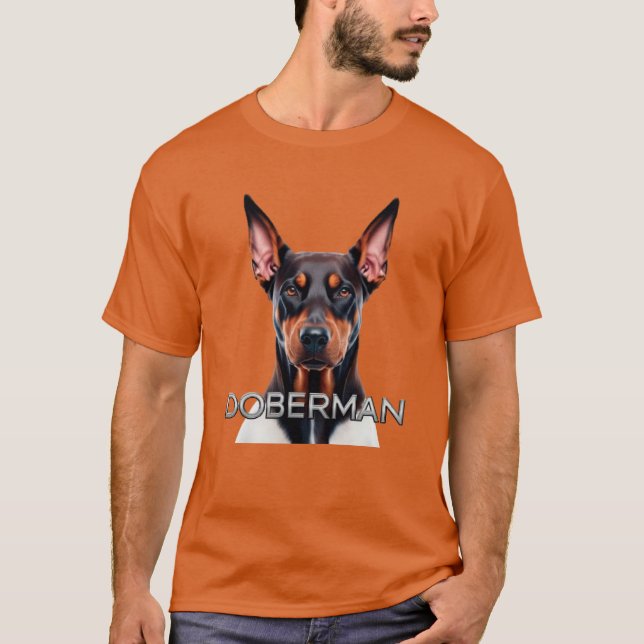 Dobermann-Halter T-Shirt (Vorderseite)