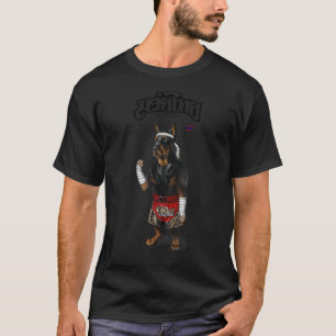 Dobermann-Hund als Muay-Thai-Kickbox-Champion 1 T-Shirt
