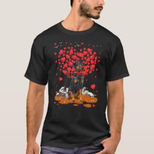 Dobermann-Hund Herz Valentinstag Hund Papa Hund Ma T-Shirt