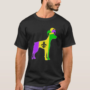 Dobermann-Hund Mardi Gras Karneval Lustiger Welpe T-Shirt
