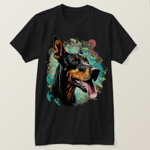 Dobermann-Hund mit herausgestreckter Zunge T-Shirt