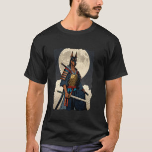 Dobermann-Hund-Samurai Japanischer Retro-Ukiyo-e-K T-Shirt