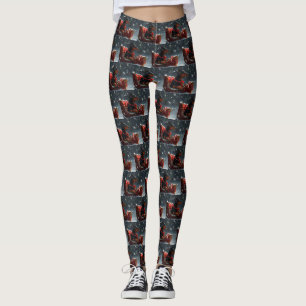 Dobermann-Hund Weihnachtsfest Leggings