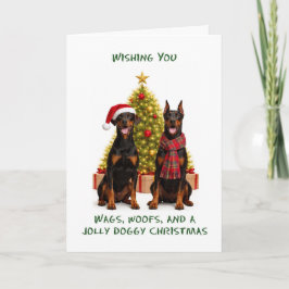 Dobermann Hunde Weihnachten