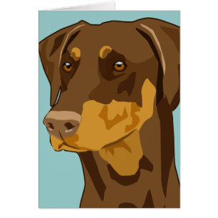 Dobermann-Kopf, Rot, Uncropped