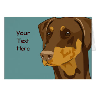 Dobermann-Kopf, Rot, Uncropped