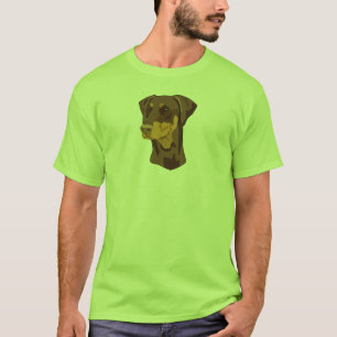 Dobermann-Kopf, Rot, Uncropped T-Shirt