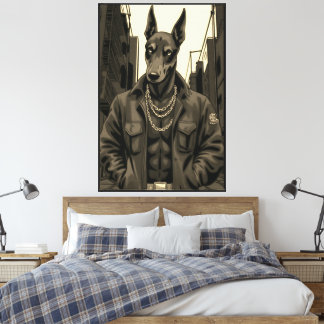 Dobermann-Kunst für Wohnzimmer, Schlafzimmer oder Leinwanddruck