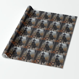 Dobermann-Kürbisse Halloween Gruselig Geschenkpapier