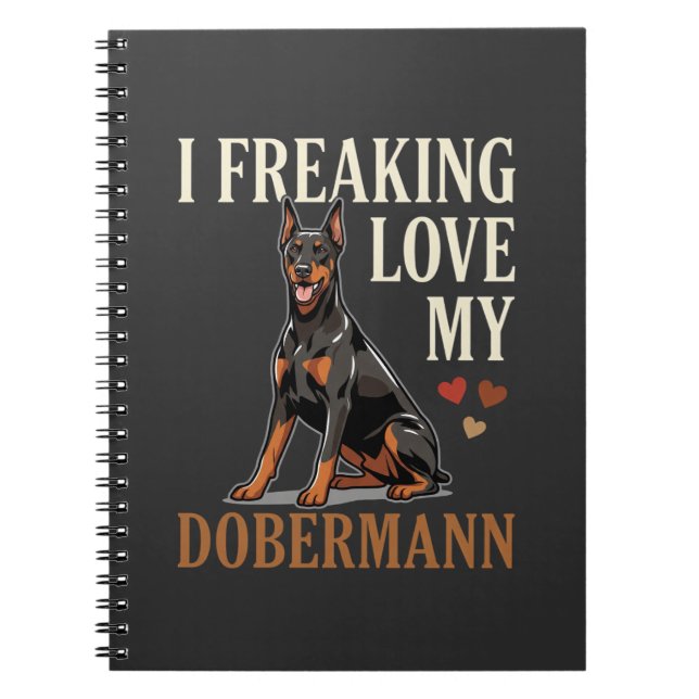 Dobermann Liebe Hundeliebhaber Notizblock (Vorderseite)