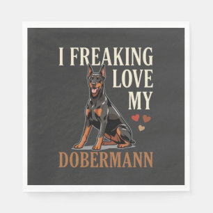 Dobermann Liebhaber Hundeliebhaber Serviette