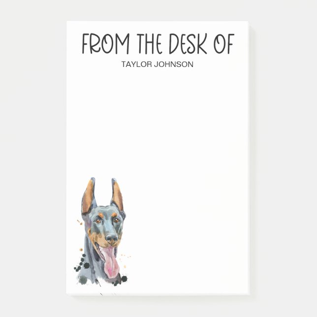 Dobermann-Liebhaber Post-it Klebezettel (Vorderseite)