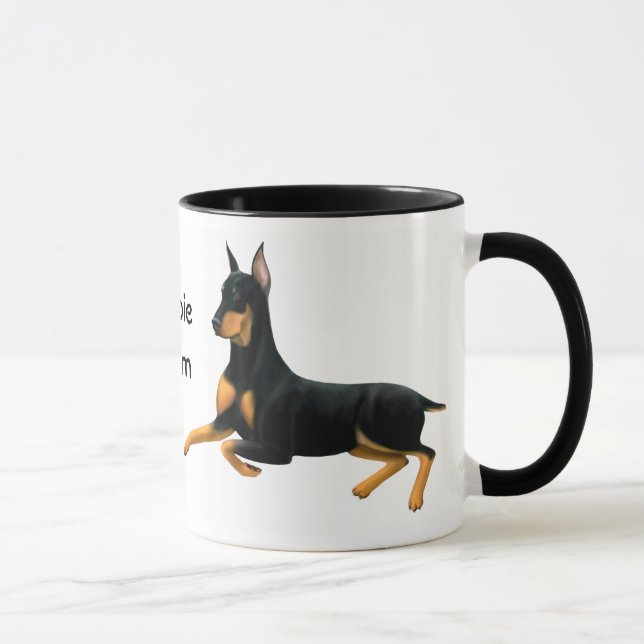 Dobermann-Mama-Dobermannpinscher-HundeTasse Tasse (Rechts)