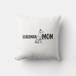 Dobermann-Mama | Hundemama | Geburtstagsgeschenk f Kissen