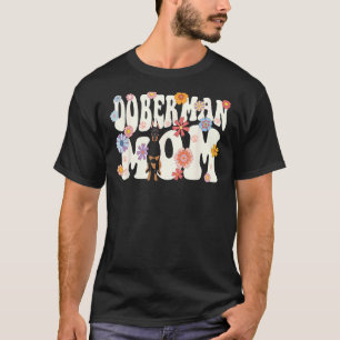 Dobermann-Mama süßer Hundetag groovy Hundemama Lie T-Shirt