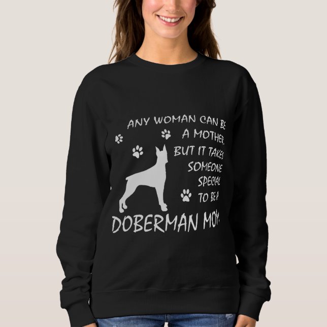 Dobermann-Mama-Sweatshirt-Geburtstags-Hundemutter Sweatshirt (Vorderseite)