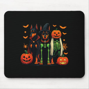 Dobermann-Mumien-Geister-Hexe-Lustiges-Hundekostüm Mousepad