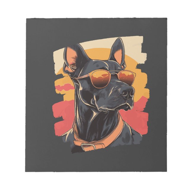 Dobermann Notizblock (Vorderseite)