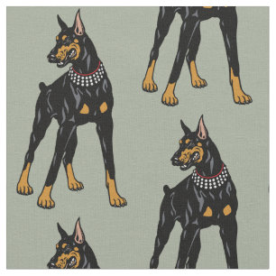 Dobermann oder Doberman Pinscher dog Stoff