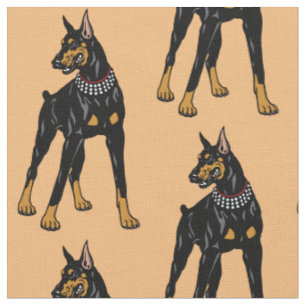 Dobermann oder Doberman Pinscher dog Stoff