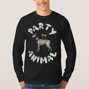 Dobermann Party-Tier Pinscher Hund Lustig Vintage T-Shirt