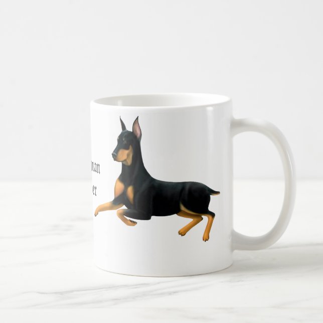 Dobermann Pincher HundeTasse Kaffeetasse (Rechts)