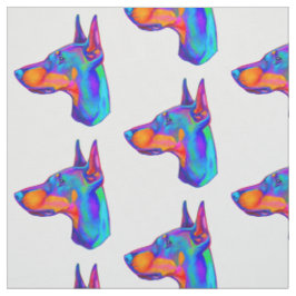 Dobermann Pincher in den Farben Stoff