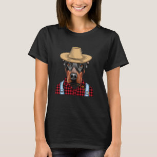 Dobermann Pinscher Bauernhof Hund T-Shirt