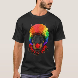 Dobermann Pinscher Clown Karneval Circus Stabschef T-Shirt