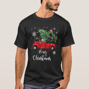 Dobermann Pinscher fährt mit rotem Lastwagen Weihn T-Shirt